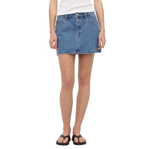 Assembly Label Callista Denim Mini Skirt Dark Stone